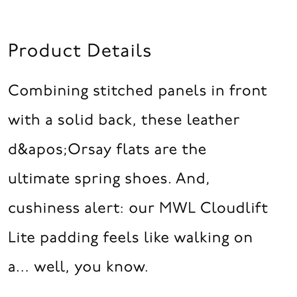 NIB Madewell Pieced D’Orsay Leather Flats aka The Nelda D’Orsay in True Black 10 - Picture 4 of 4